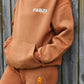 Matching loungewear Hoodie-Burnt orange