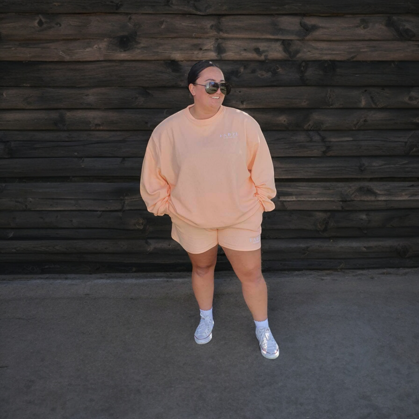 Lounge Wear Waffle jersey- Peach